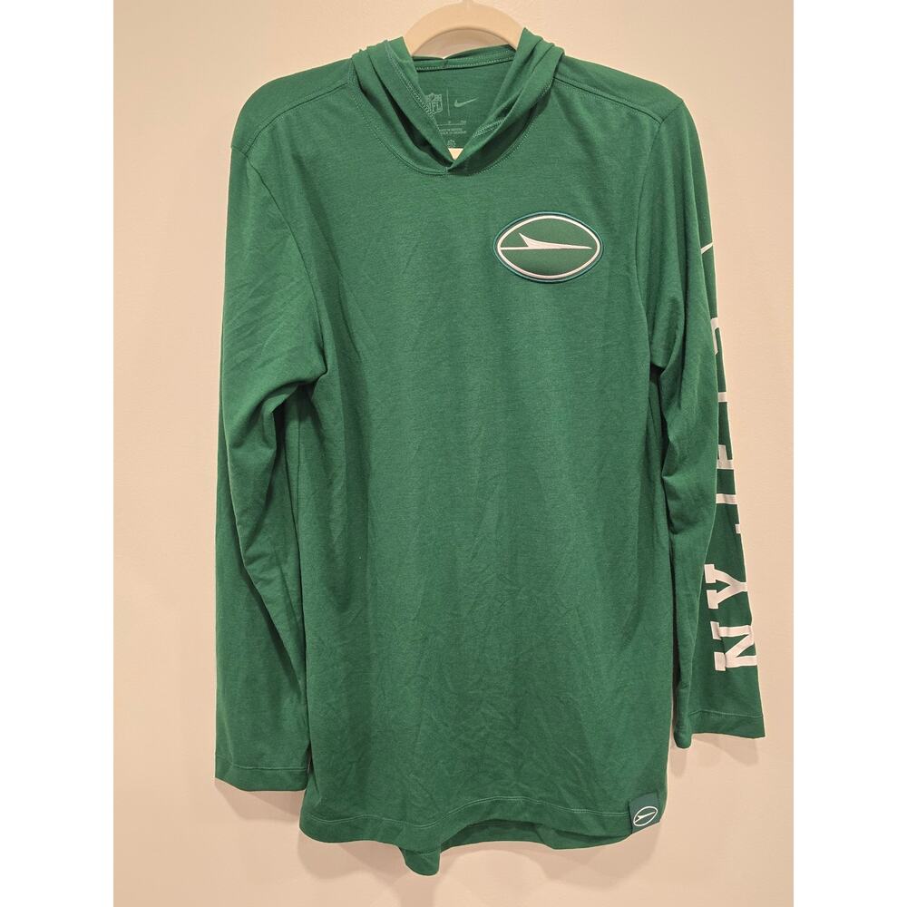 NIKE NFL Men's New York Jets Long Sleeve Hooded Shirt Size Small NWT